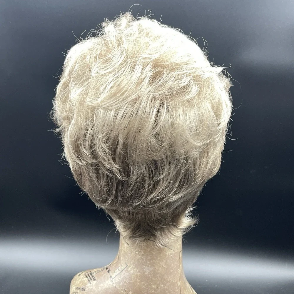 Vintage Short Blonde Wig Modacrylic PVC Fiber Made In Korea